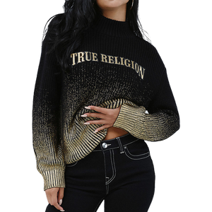 True Religion- Arched Logo Coated Sweater