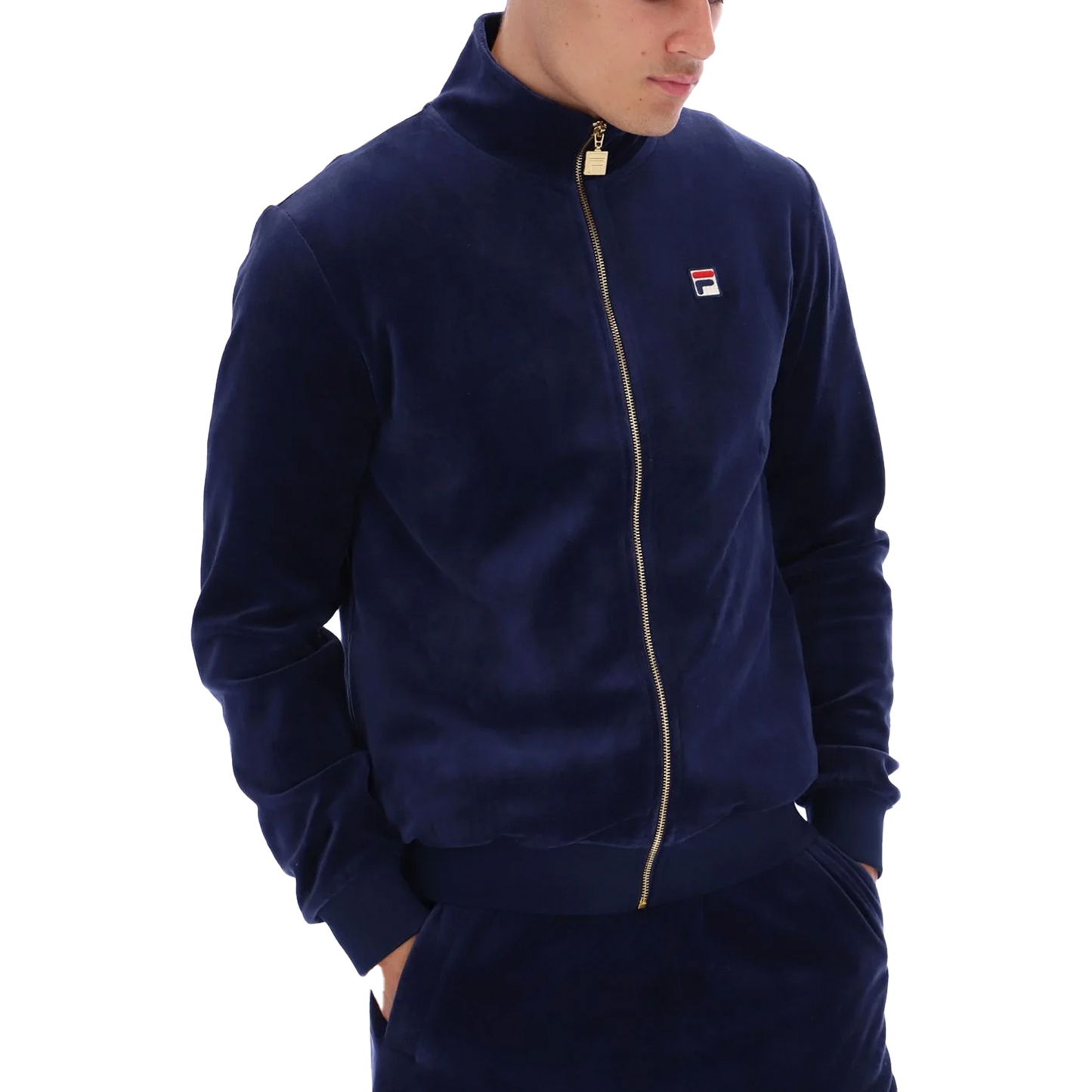 FILA MARC  VELOUR TRACK JACKET WITH GOLD TRIMS