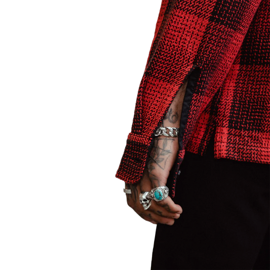 CHET ROCK Overshirt Durango Plaid - Red