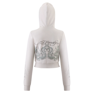 ED HARDY Hoodie Twisted Dragon Cropped