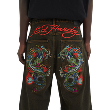ED HARDY Jeans Fireball Dragon Dirty Wash