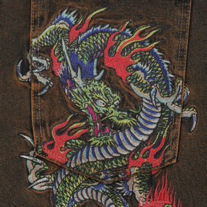 ED HARDY Jeans Fireball Dragon Dirty Wash