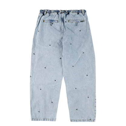 Magenta Pws Loose Pants - Washed Denim
