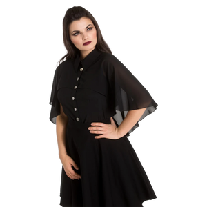 HELL BUNNY Draco Blouse - Black