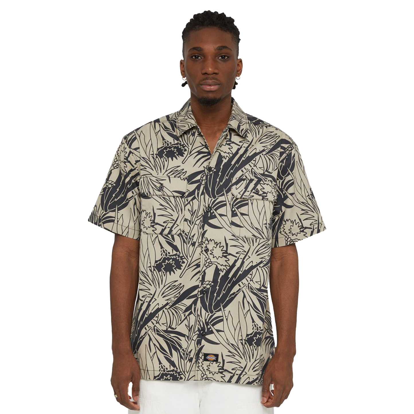 DICKIES Shirt Max Meadows - Desert Flower/Black
