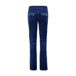JUICY COUTURE Track Pants Del Ray Velour Deep Blue