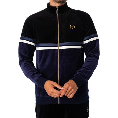 Sergio Tacchini Orion Luxe Track Top - Black/Maritime Blue