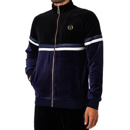 Sergio Tacchini Orion Luxe Track Top - Black/Maritime Blue