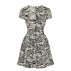 HELL BUNNY Zebra Mini Dress - Ivory