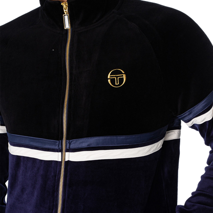 Sergio Tacchini Orion Luxe Track Top - Black/Maritime Blue
