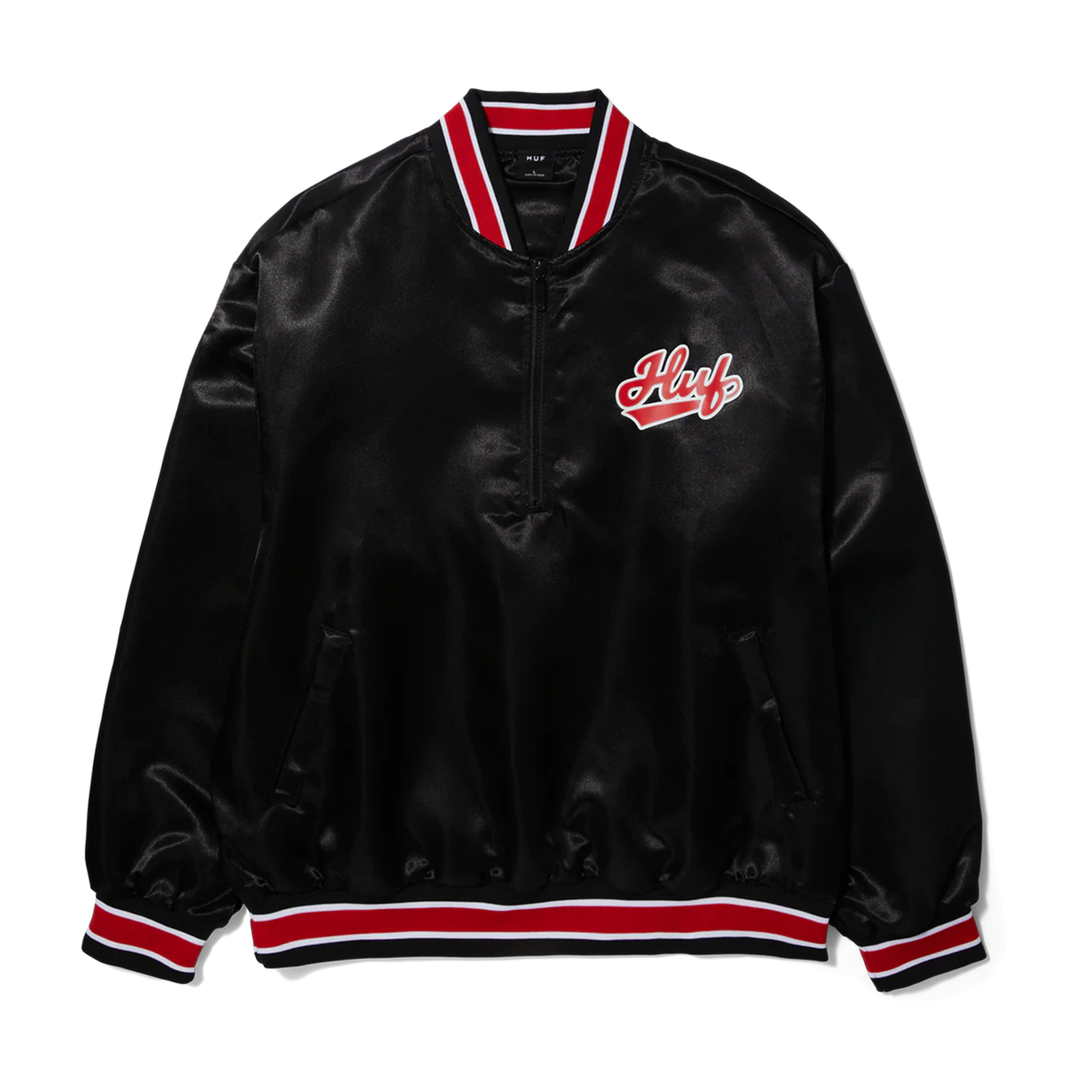 定価22000円HUF SATIN BASEBALL JACKET スタジャン HUF ハフ ジャケット CRACKERJACK SATIN BASEBALL JACKET