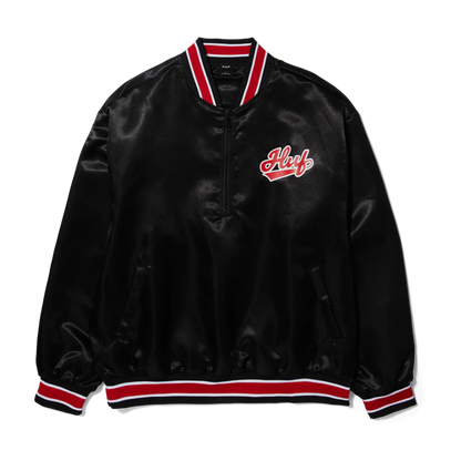 HUF Pop Fly Satin Baseball Jacket/ Black