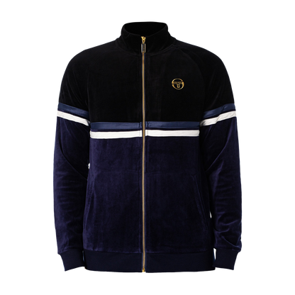 Sergio Tacchini Orion Luxe Track Top - Black/Maritime Blue