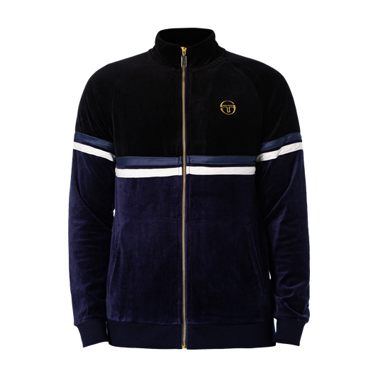 Sergio Tacchini Orion Luxe Track Top - Black/Maritime Blue