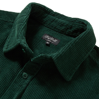 CHET ROCK Shirt Memphis Cord - Bottle Green