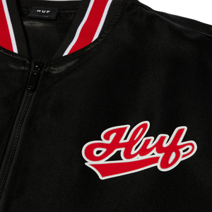 HUF Pop Fly Satin Baseball Jacket/ Black