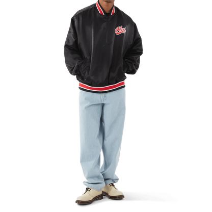 HUF Pop Fly Satin Baseball Jacket/ Black