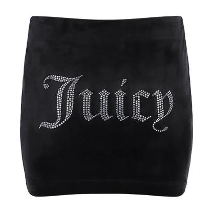 Juicy MAXINE SKIRT VELOUR TUBE SKIRT W/ DIAMANTE