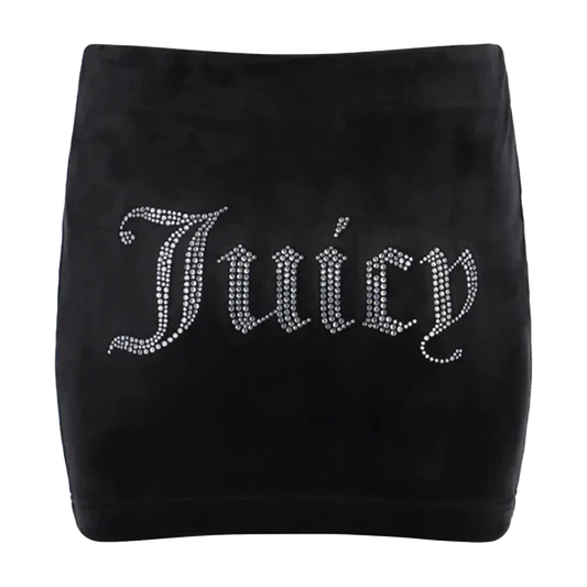 Juicy MAXINE SKIRT VELOUR TUBE SKIRT W/ DIAMANTE