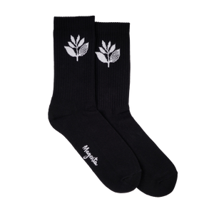 MAGENTA Plant Socks - Black