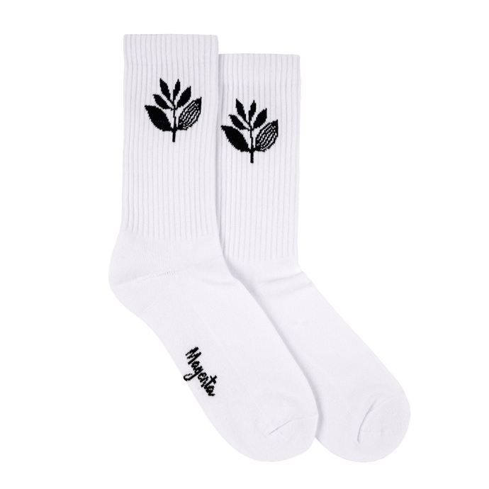MAGENTA Plant Socks - White