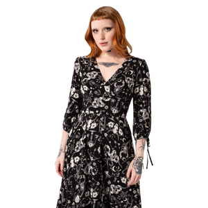 HELL BUNNY Star Sign Midi Dress - Black