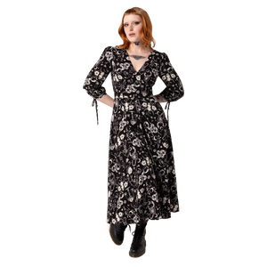 HELL BUNNY Star Sign Midi Dress - Black