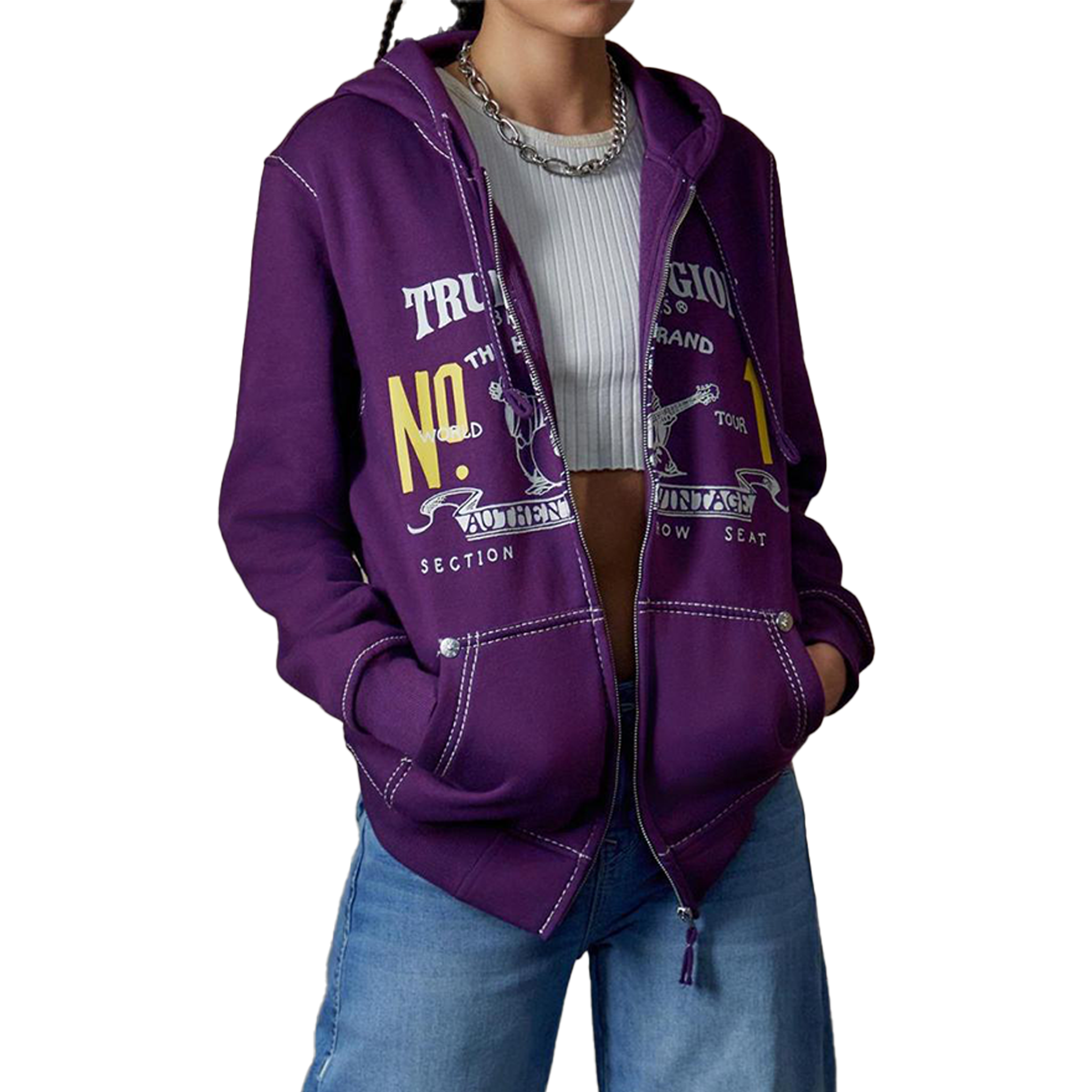 True religion purple hoodie sales
