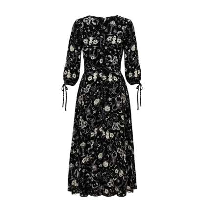 HELL BUNNY Star Sign Midi Dress - Black