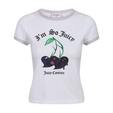 JUICY COUTURE CHERRY TEE FITTED TEE WITH CHERRY GRAPHIC