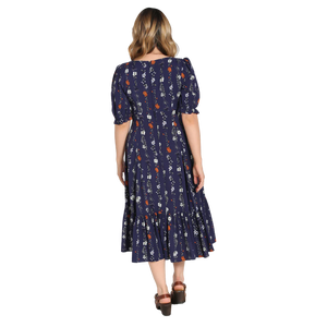 HELL BUNNY Asta Maxi Dress - Blue