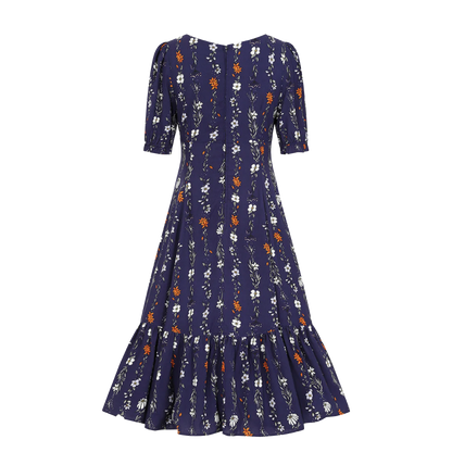 HELL BUNNY Asta Maxi Dress - Blue