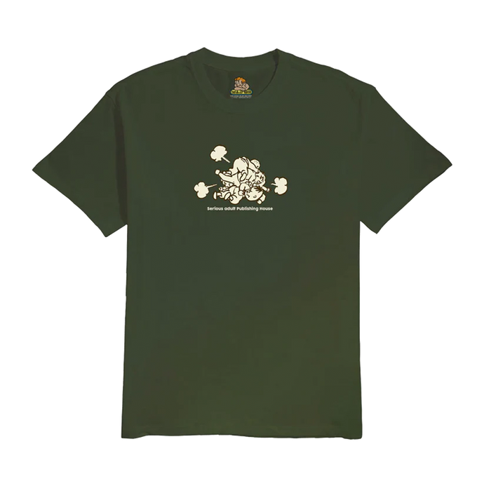 Serious Adult After School Club Tee - Forest Green