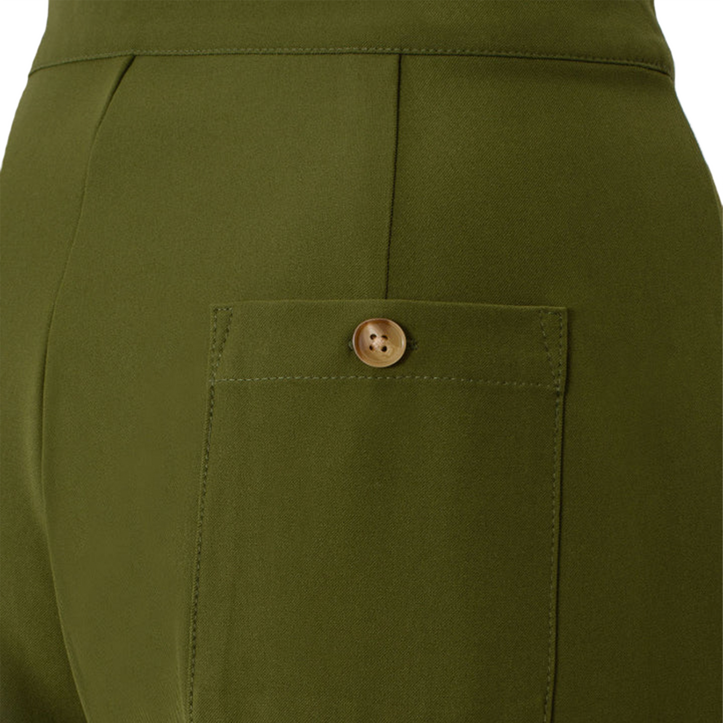 HELL BUNNY Ginger Swing Trousers - Dark Green
