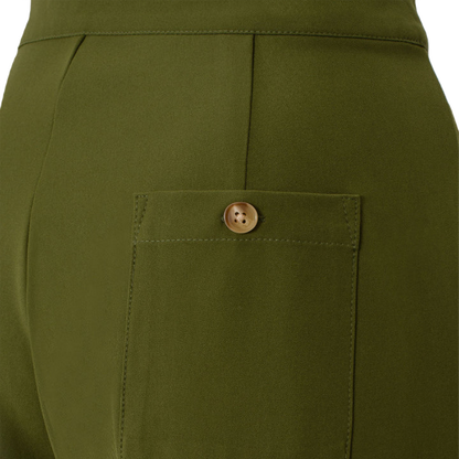 HELL BUNNY Ginger Swing Trousers - Dark Green