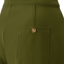 HELL BUNNY Ginger Swing Trousers - Dark Green