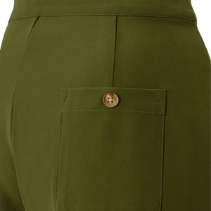 HELL BUNNY Ginger Swing Trousers - Dark Green