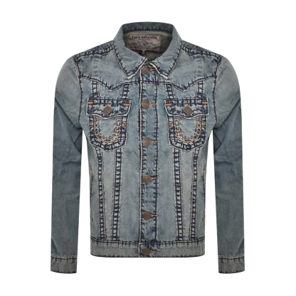 TRUE RELIGION SUPER T JIMMY JACKET MINER MEDIUM WASH