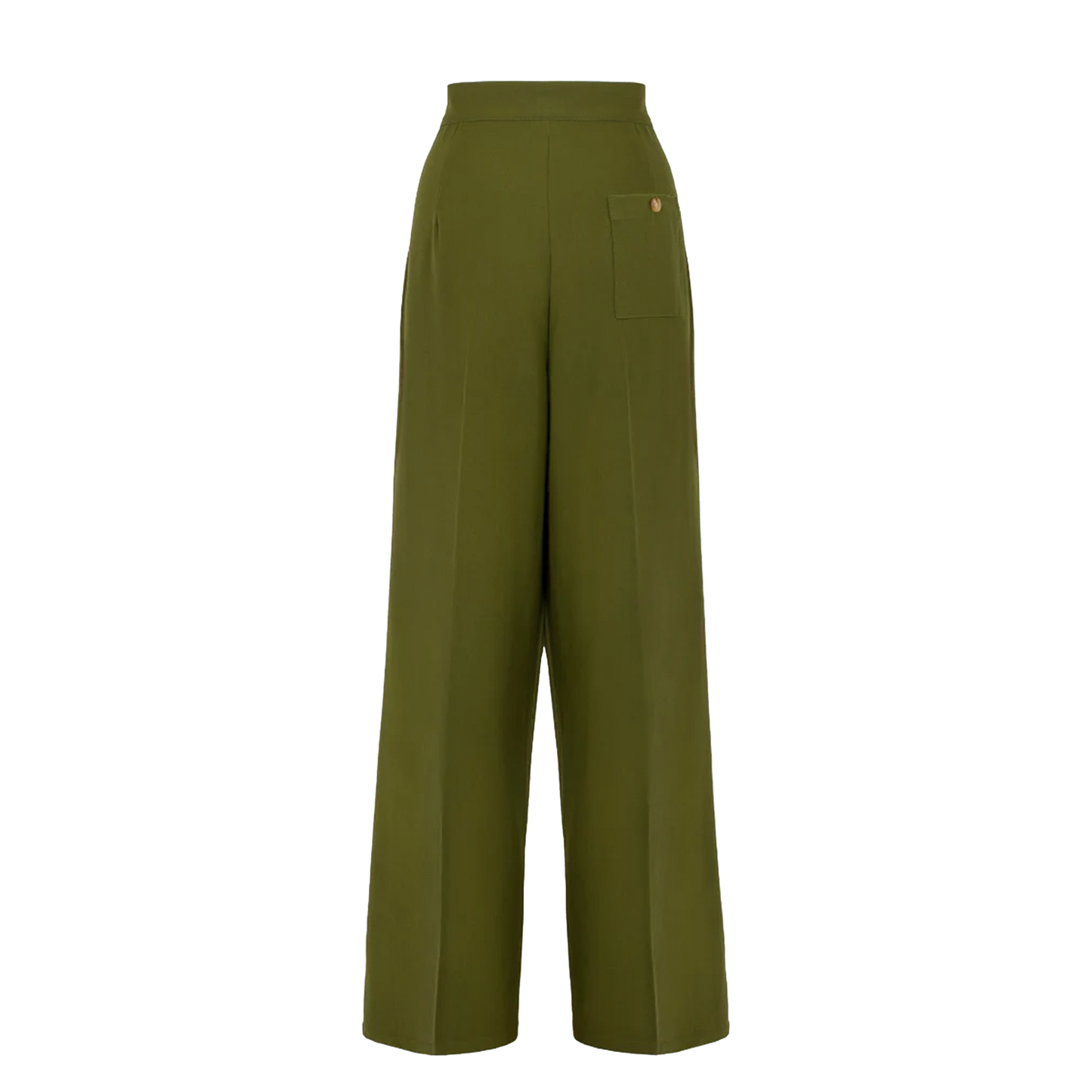 HELL BUNNY Ginger Swing Trousers - Dark Green
