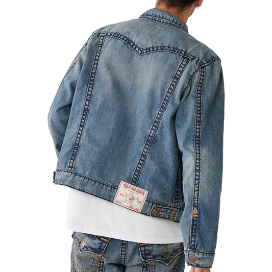 TRUE RELIGION SUPER T JIMMY JACKET MINER MEDIUM WASH