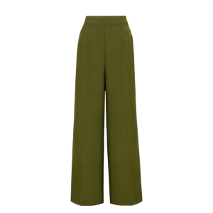 HELL BUNNY Ginger Swing Trousers - Dark Green