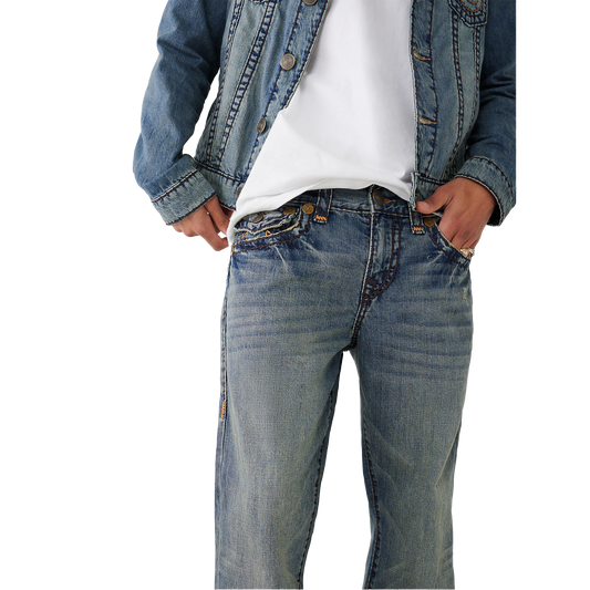 TRUE RELIGION RICKY SUPER T FLAP MINER MEDIUM WASH