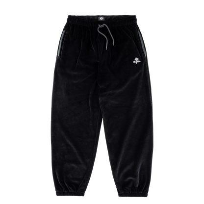 MAGENTA Dimanche Velvet Trackpants - Black