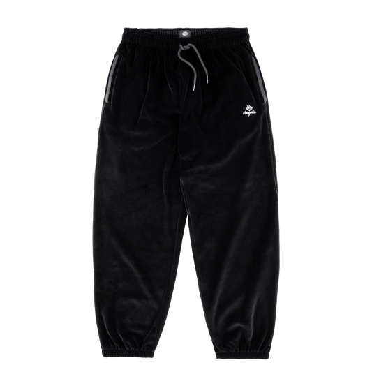 MAGENTA Dimanche Velvet Trackpants - Black