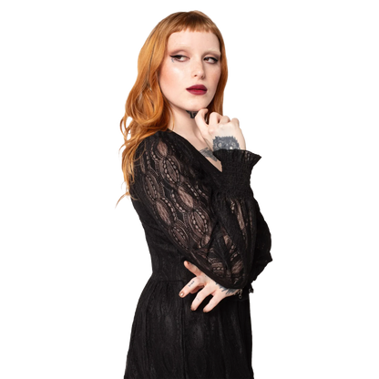 HELL BUNNY Dress Rhea -  Black