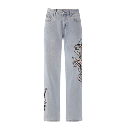ED HARDY  Straight Denim Jeans Death & Dishonor