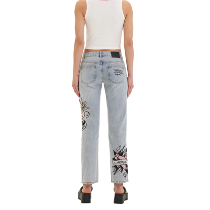 ED HARDY  Straight Denim Jeans Death & Dishonor