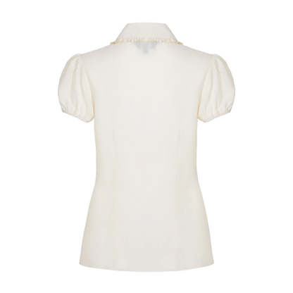 HELL BUNNY Molly Blouse - Ivory
