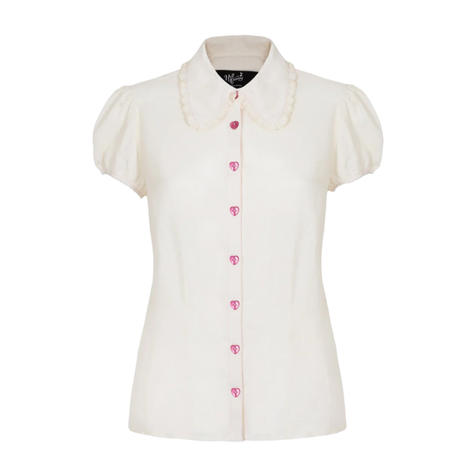 HELL BUNNY Molly Blouse - Ivory