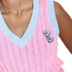 HELL BUNNY Love Nope Vest - Pink